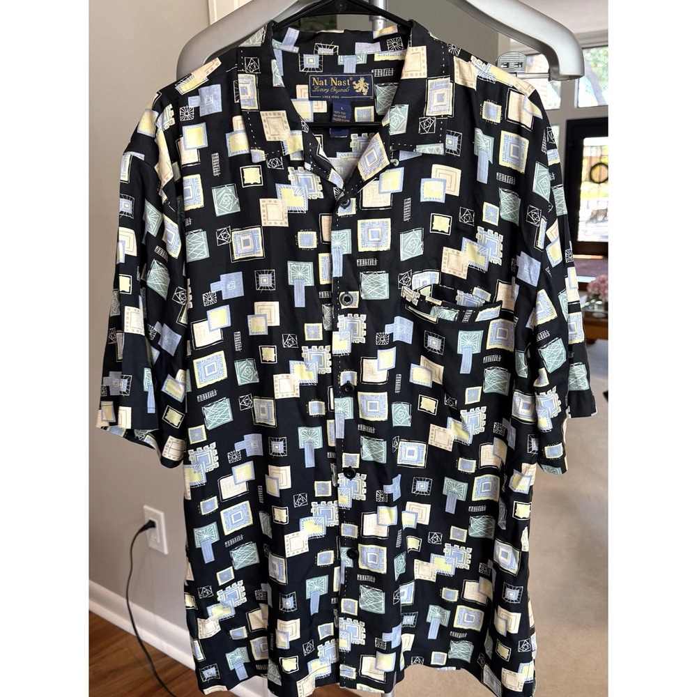 Nat Nast Luxury Original Men's Silk Y2K Shirt